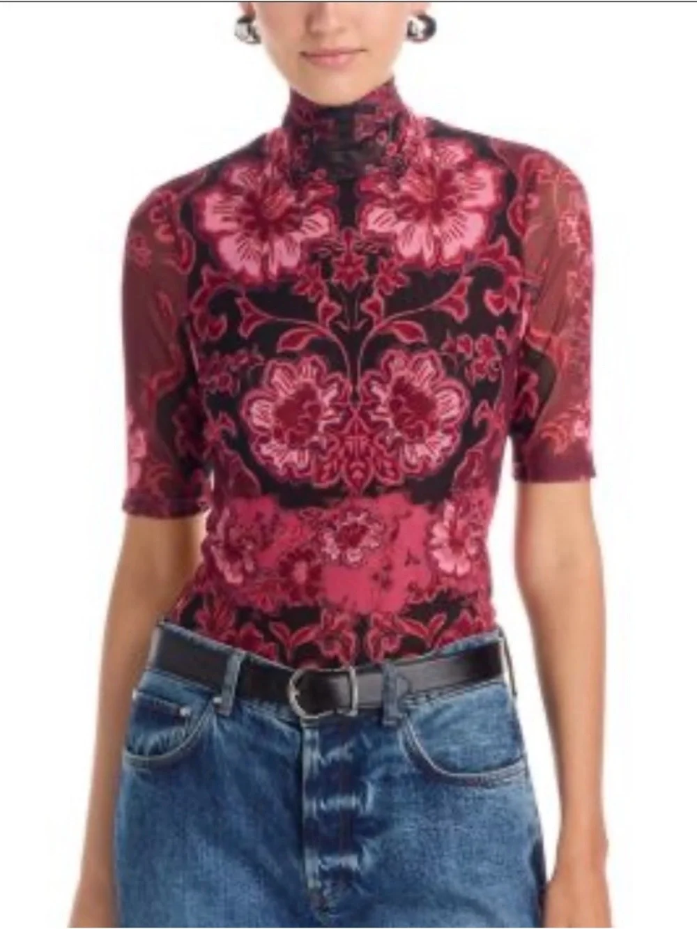 NWT JOHNNY WAS MESH ELBOW SLEEVE MOCK NECK reg $138 size XXL - Picture 4 of 10